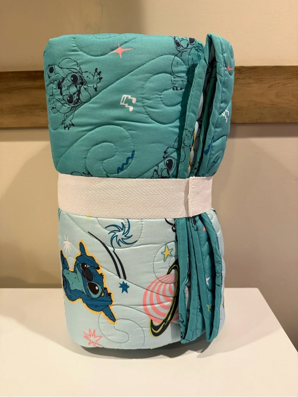 Twin size Disney's Stitch Galaxy Quilt Set
